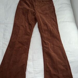 Brown Corduroy Flare Pants